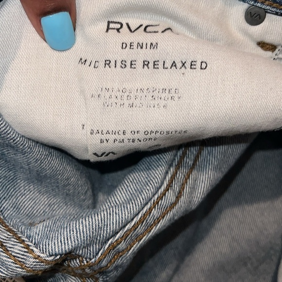 RVCA Denim Women's Faded Blue Jean Shorts size 26 - Picture 10 of 10